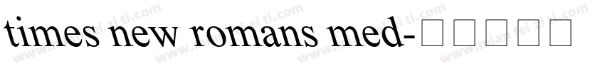 times new romans med字体转换